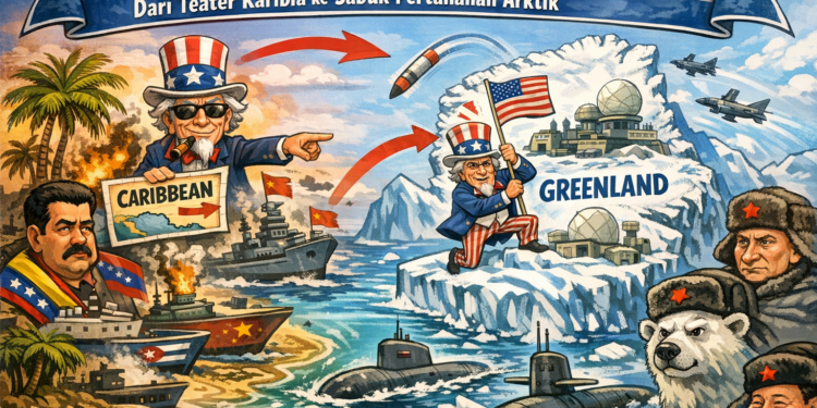 Greenland dalam Politik Luar Negeri Amerika Serikat Pasca Venezuela: Dari Teater Karibia ke Sabuk Pertahanan Arktik